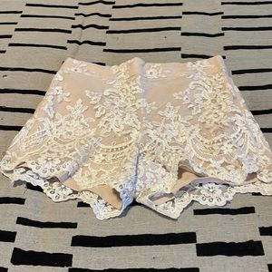 Alice & Olivia Lace Embellished Shorts